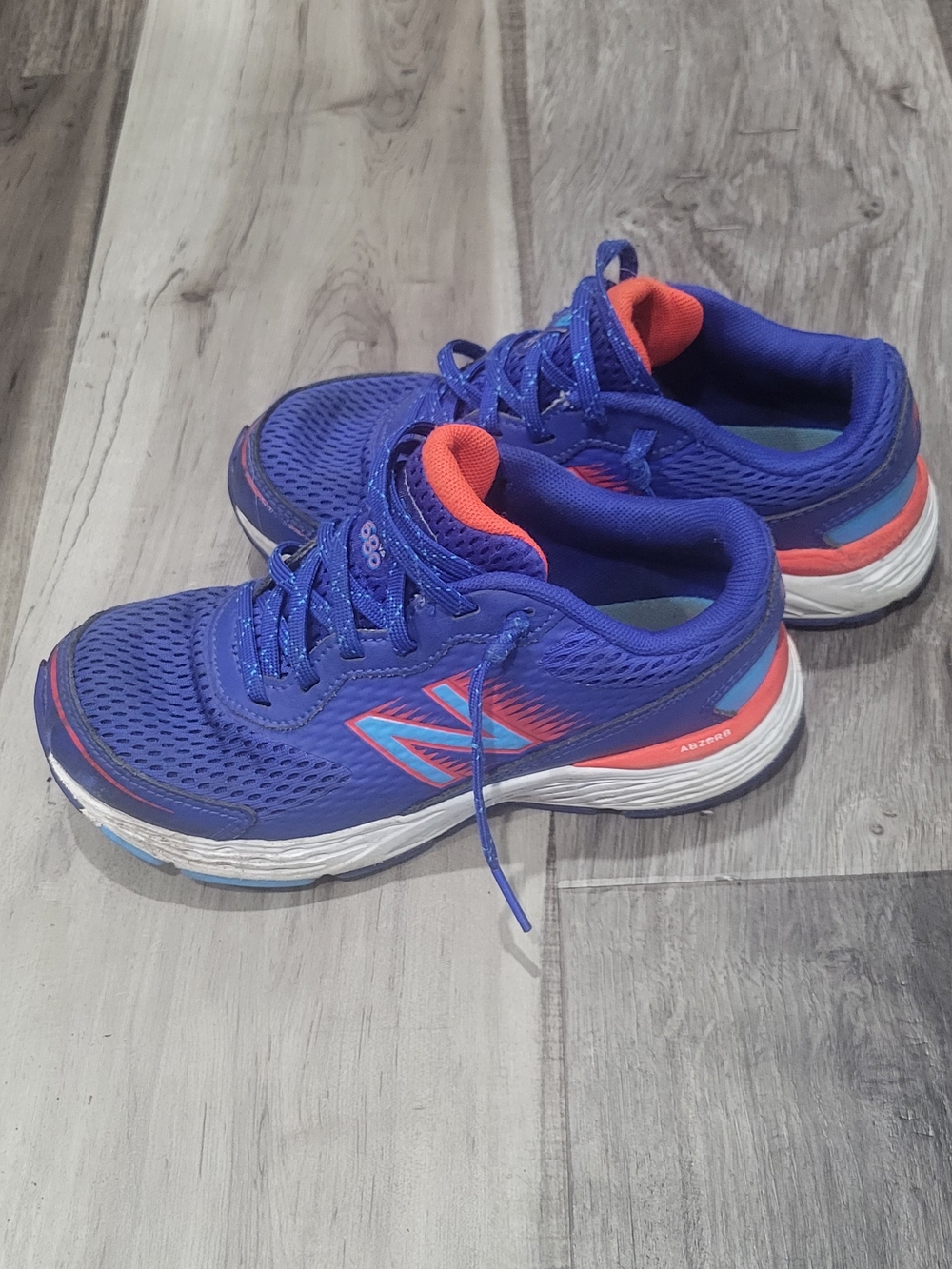 New Balance Kids' Blue and Red Lace-up Running Shoes